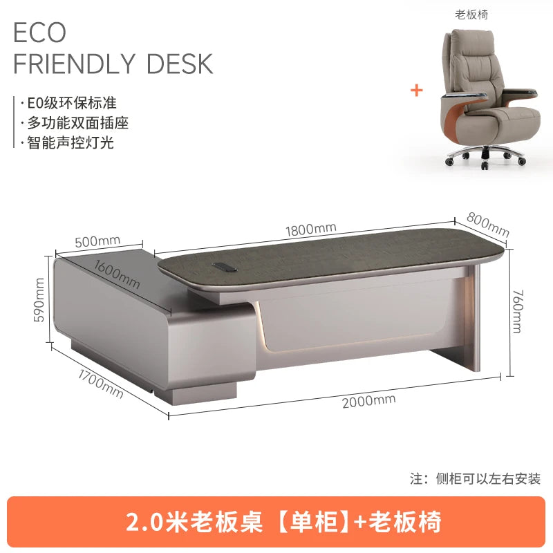 Standing Gaming Office Desk Aesthetic Minimalist Multifunctional Office Desk Nordic Storage Mesa Ordenador Office Furniture