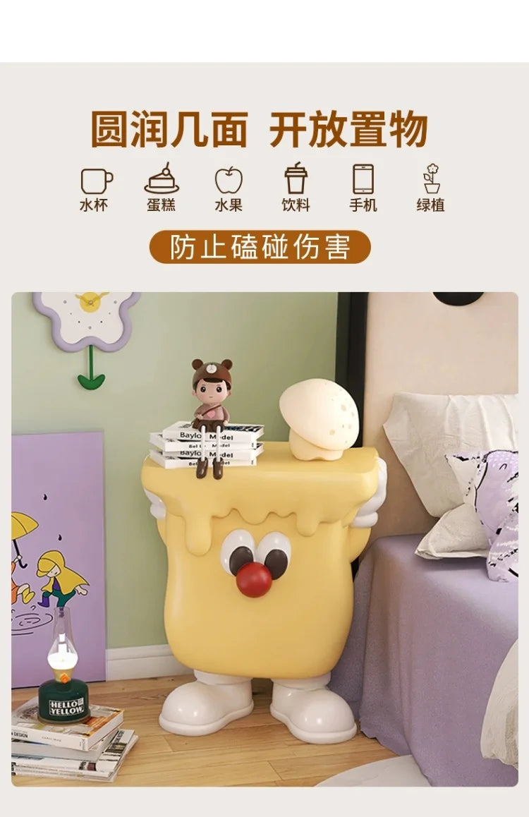 Cute Bedside Cabinet Modern Minimalist Unique Design Night Table For Kids Mesitas De Noche Dormitorio Bedroom Furniture