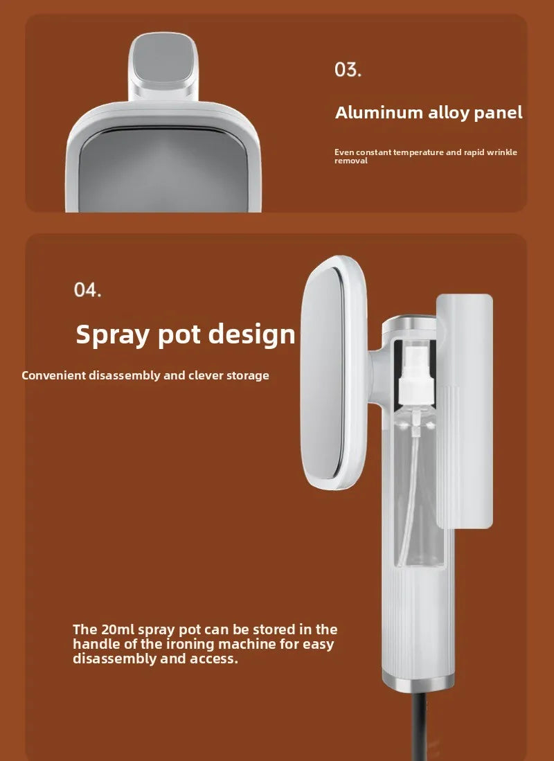 Handheld Steamer Iron USB Portable Mini for Clothes Fast Heating Travel Garment Fabric Press Machine with Handle Home Use