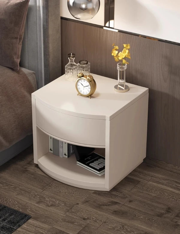 Modern Luxury Bedside Table Design Storage Drawer Simple Aesthetic Nightstands Space Saving Mesa De Noche Bedroom Furniture