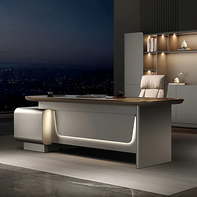 Standing Gaming Office Desk Aesthetic Minimalist Multifunctional Office Desk Nordic Storage Mesa Ordenador Office Furniture