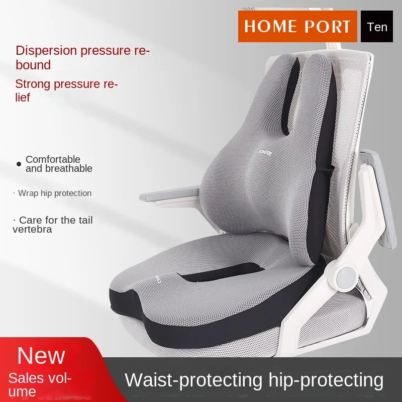 Memory Foam Seat Cushion Orthopedic Pillow Coccyx Office Chair Cushion Support Waist Back Pillow Car Seat Hip Massage Pad Sets