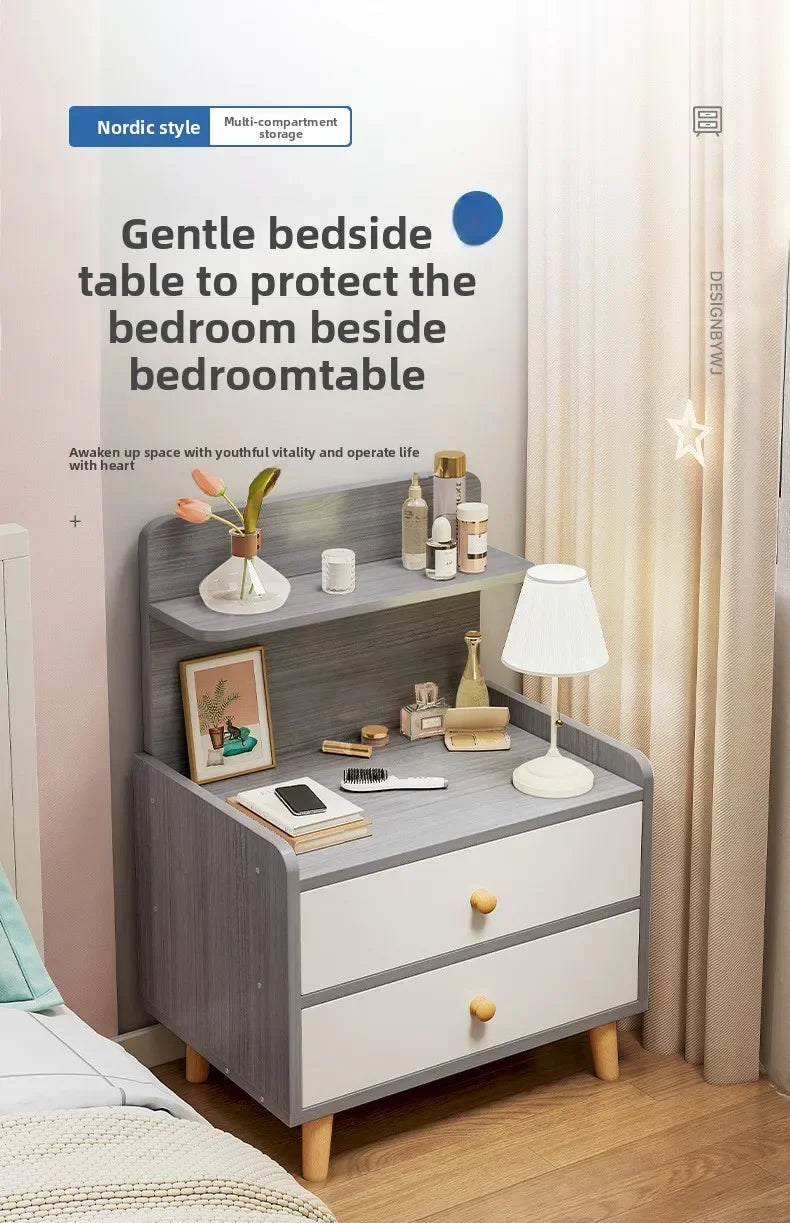 Minimalist Household Goods Bedside Table Wide Small Chest Cabinet Multi-layer Locker With Drawers Small Cabinet