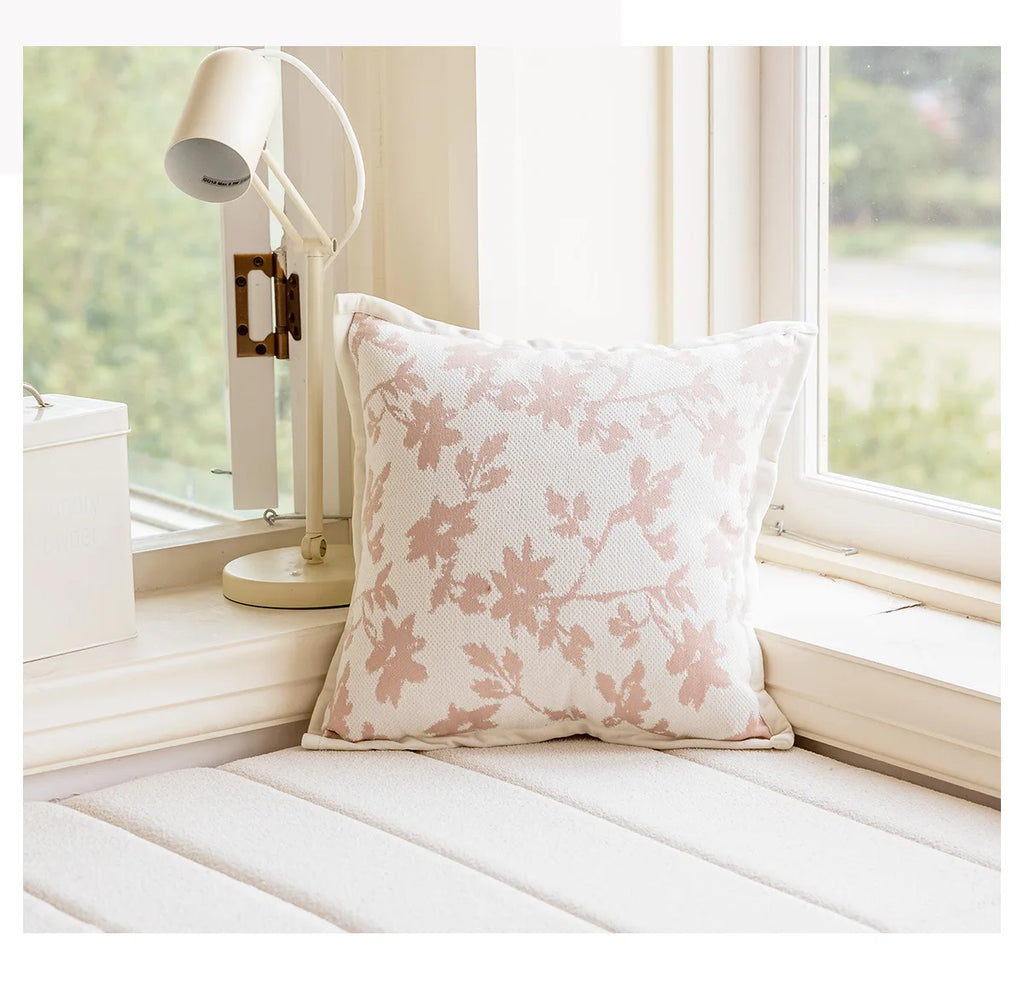 45X45CM French Flower Throw Pillow Cover Modern Nordic Stamping Waist Cushion Cover Decor Home Decorative Pillowcase