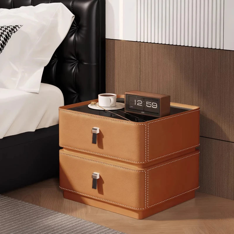 Drawers Mid Century Modern Bedside Table Bedroom Cabinets Low Organizer Space Saving Bedside Table Small Muebles Home Furniture