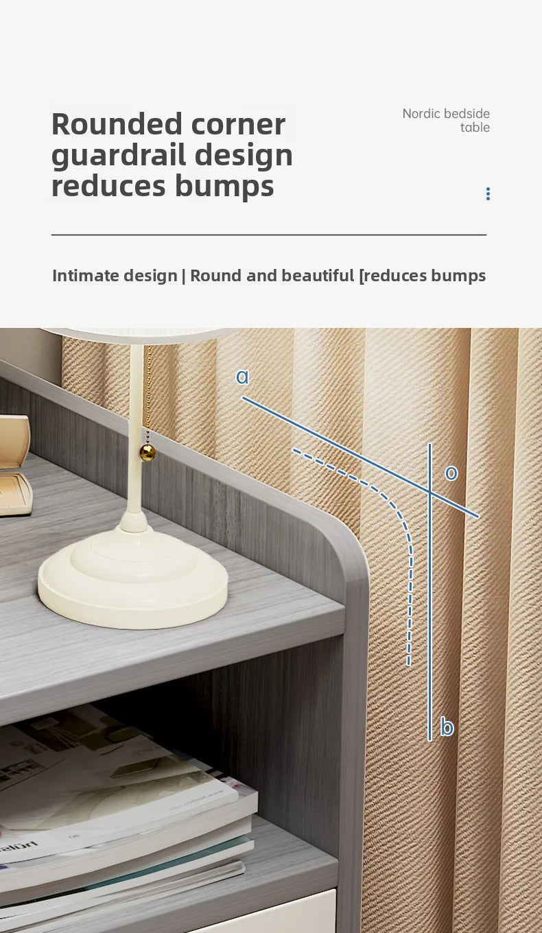 Minimalist Household Goods Bedside Table Wide Small Chest Cabinet Multi-layer Locker With Drawers Small Cabinet