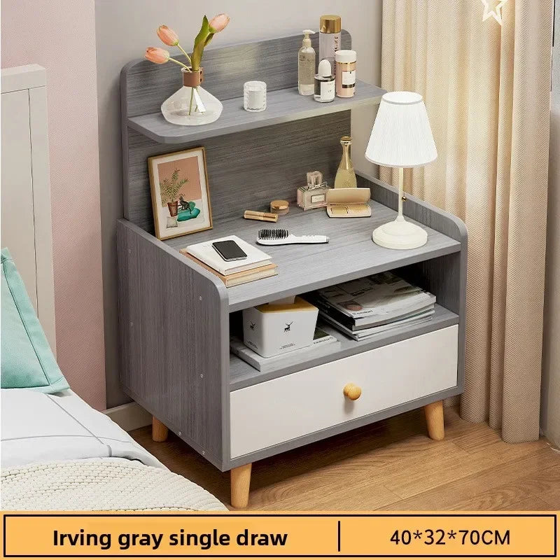 Minimalist Household Goods Bedside Table Wide Small Chest Cabinet Multi-layer Locker With Drawers Small Cabinet
