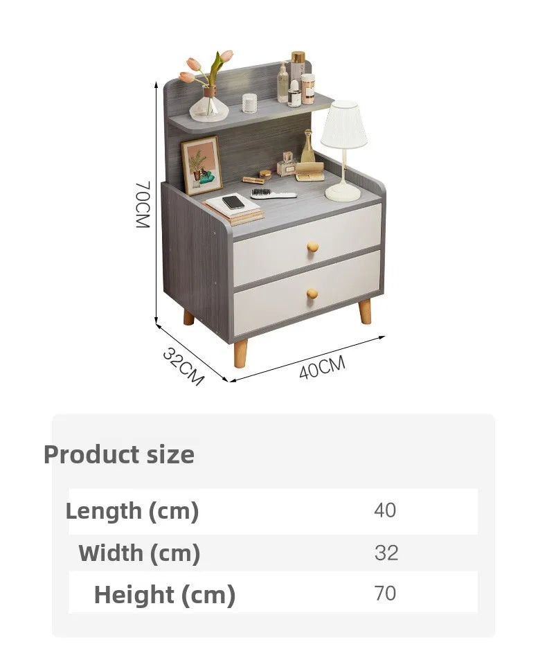 Minimalist Household Goods Bedside Table Wide Small Chest Cabinet Multi-layer Locker With Drawers Small Cabinet