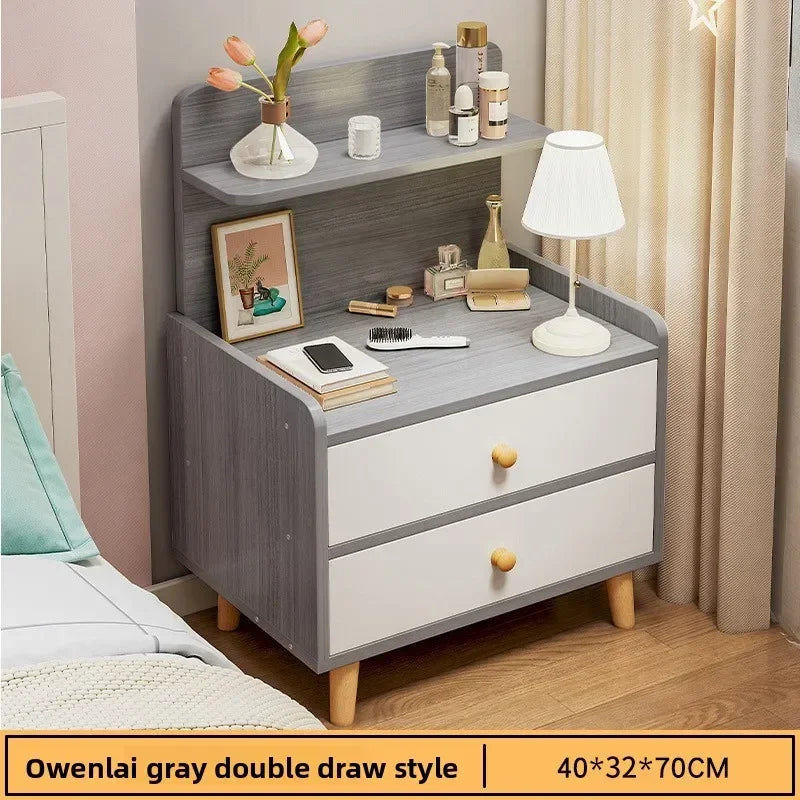 Minimalist Household Goods Bedside Table Wide Small Chest Cabinet Multi-layer Locker With Drawers Small Cabinet