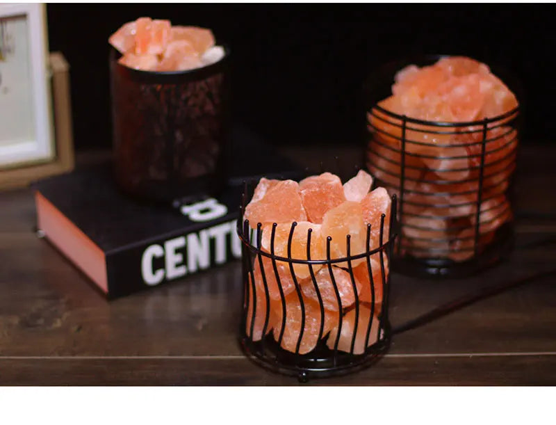 Natural Himalayan Salt Lamp Handcrafted Crystal Salt Rock Warm Light Bedroom Decoration Night Light Bedside Lamp Crafts
