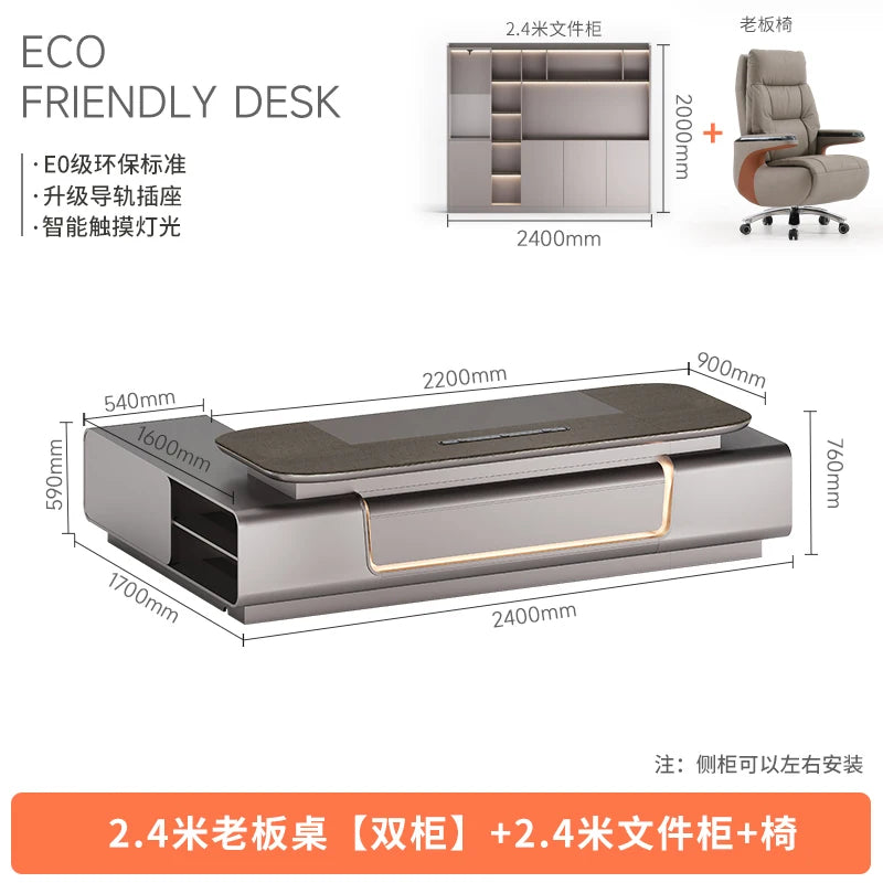 Standing Gaming Office Desk Aesthetic Minimalist Multifunctional Office Desk Nordic Storage Mesa Ordenador Office Furniture